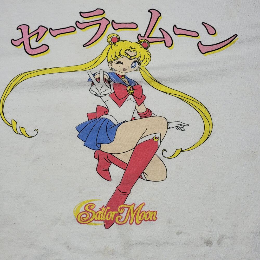 Set of 2 Sailor Moon White Tees Crop (Medium) and Regular (XS) - Picture 6 of 8